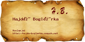 Hajdú Boglárka névjegykártya