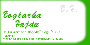 boglarka hajdu business card